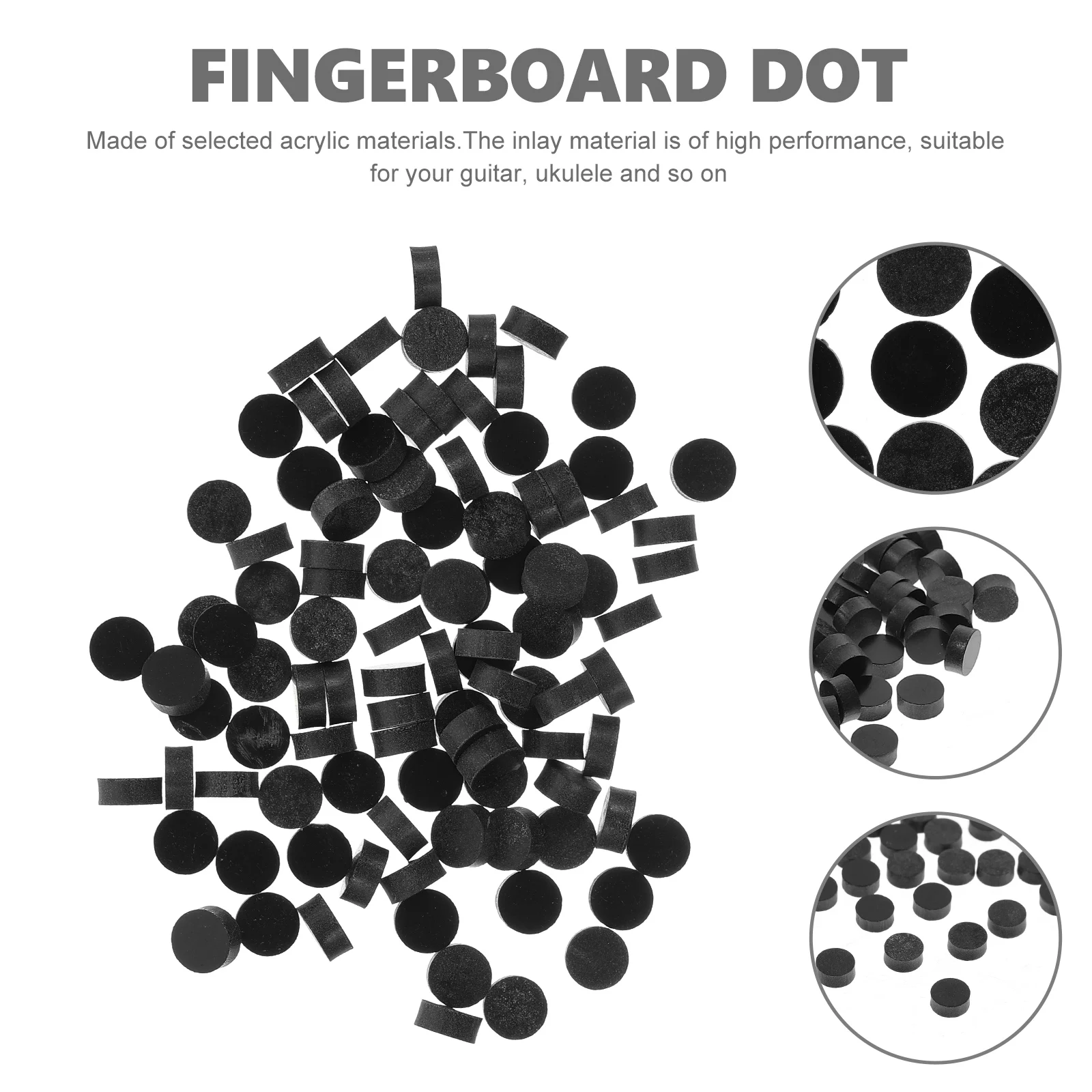 

100 Pcs Guitar Tone Inlays Decorate Fretboard Stickers Dots Acrylic Note Markers