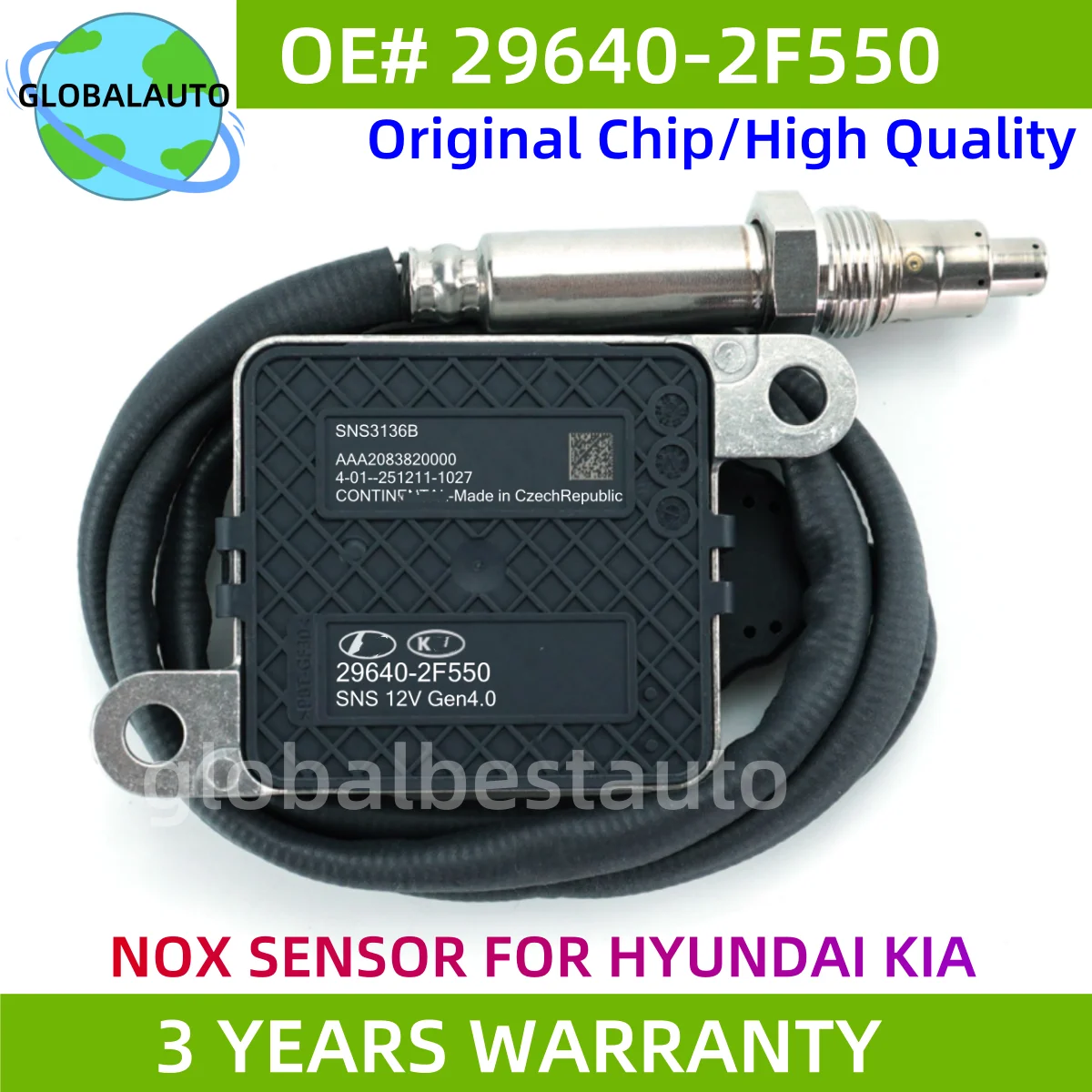 

29640-2F550 296402F550 29640 2F550 SNS3136B Nitrogen Oxide NOx Sensor Fit For KIA Hyundai Staria 2.2 DIESEL 2021 2022 2023