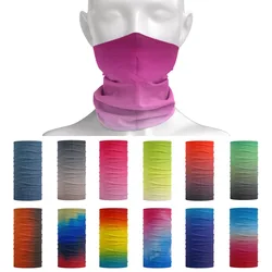 Colorful Ombre Women Neckchief Outdoor Sports Bandana Gradient Candy Color Cycling Scarf Riding Running Headband Men Face Mask