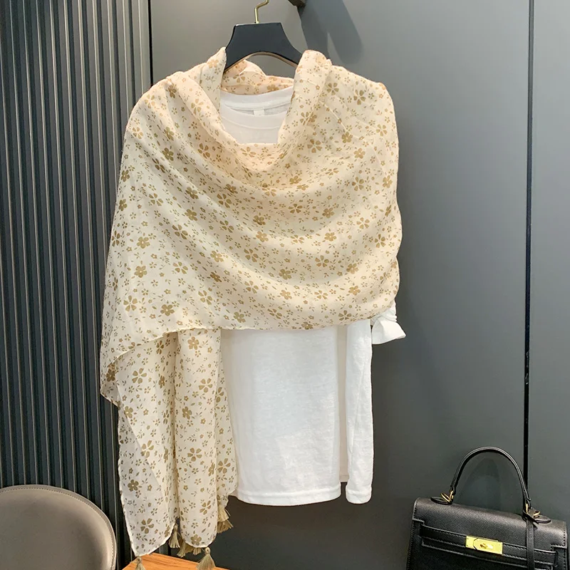 cachecol-longo-de-seda-coreano-feminino-para-verao-protecao-solar-xale-de-ombro-com-borla-estampa-floral-versatil-para-o-dia-a-dia