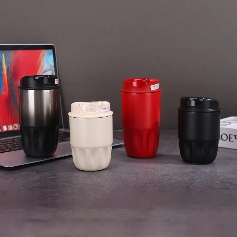 هدية كوب 316 الفولاذ المقاوم للصدأ معزول فنجان القهوة 260 مللي غطاء مقاوم للانسكاب المحمولة كوب الثلج قارورة مفرغة شرب كوب استخدام السيارة