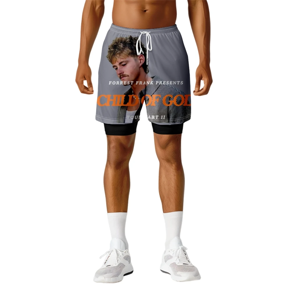 

Forrest Frank Merch Print Fake Two Shorts Cosplay Women Men Fashion Casual Streetwear