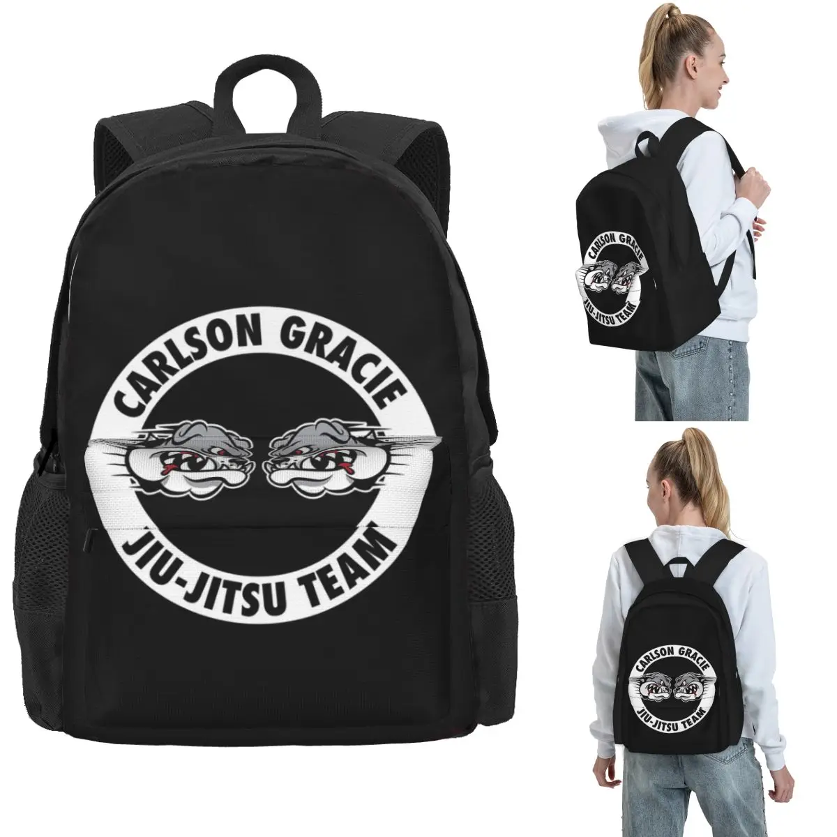 Carlson Gracie Jiu-Jitsu Team Backpack Hot Sale Daypack Large Capacity Children BookBag School Bag Shoulder Bags for Men Women
