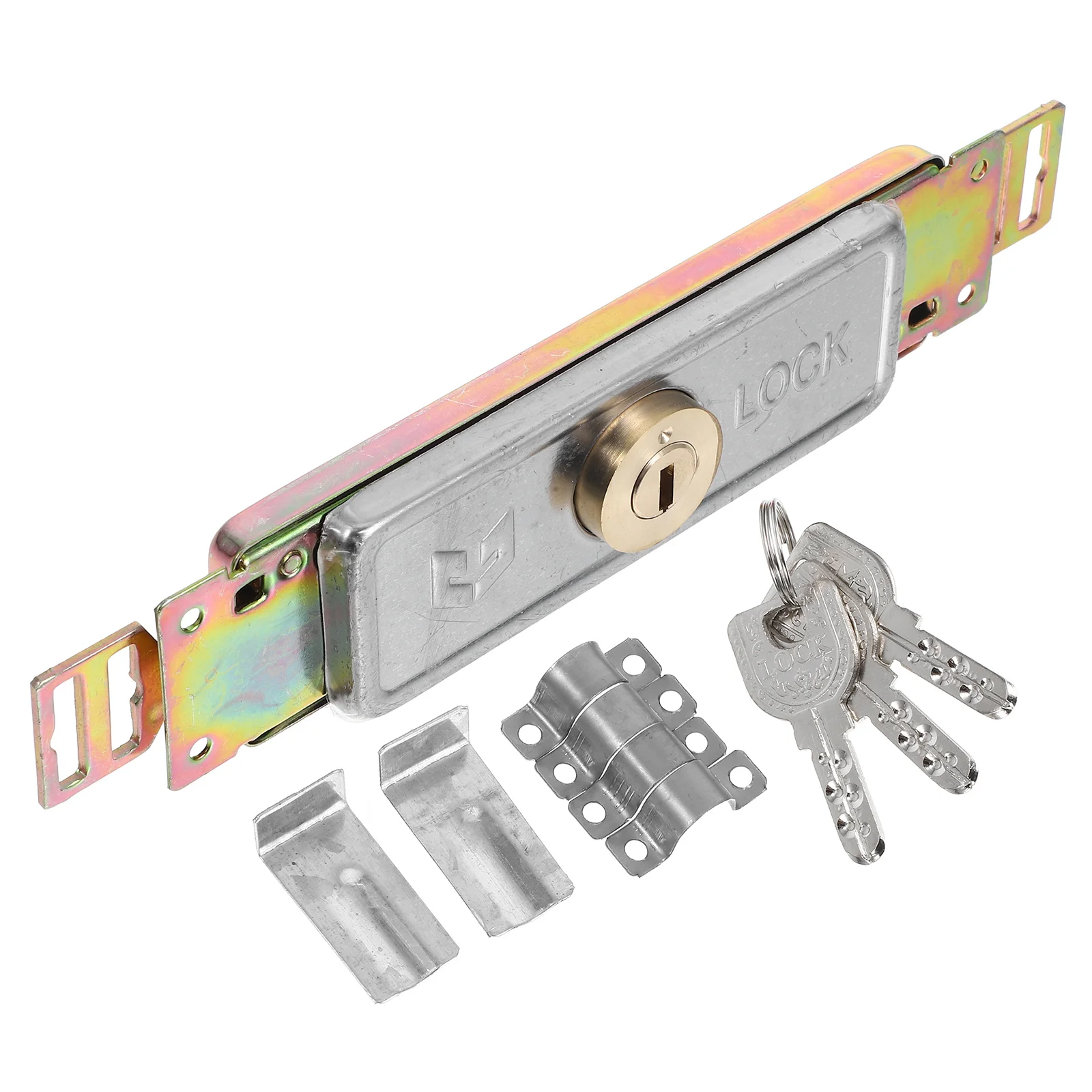 

Heavy Duty Vertical Cylinder Deadbolt Rim Set For Sliding Garage Door Security Lock Kit Commercial Residential Safety Garage