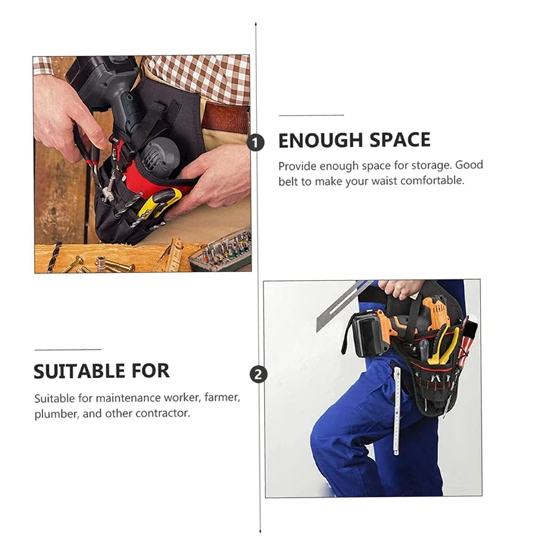 Toolkit Cordless Tools Pouch Waist Work Pouch Multipurpose Tool Portable Bag Practical Tool