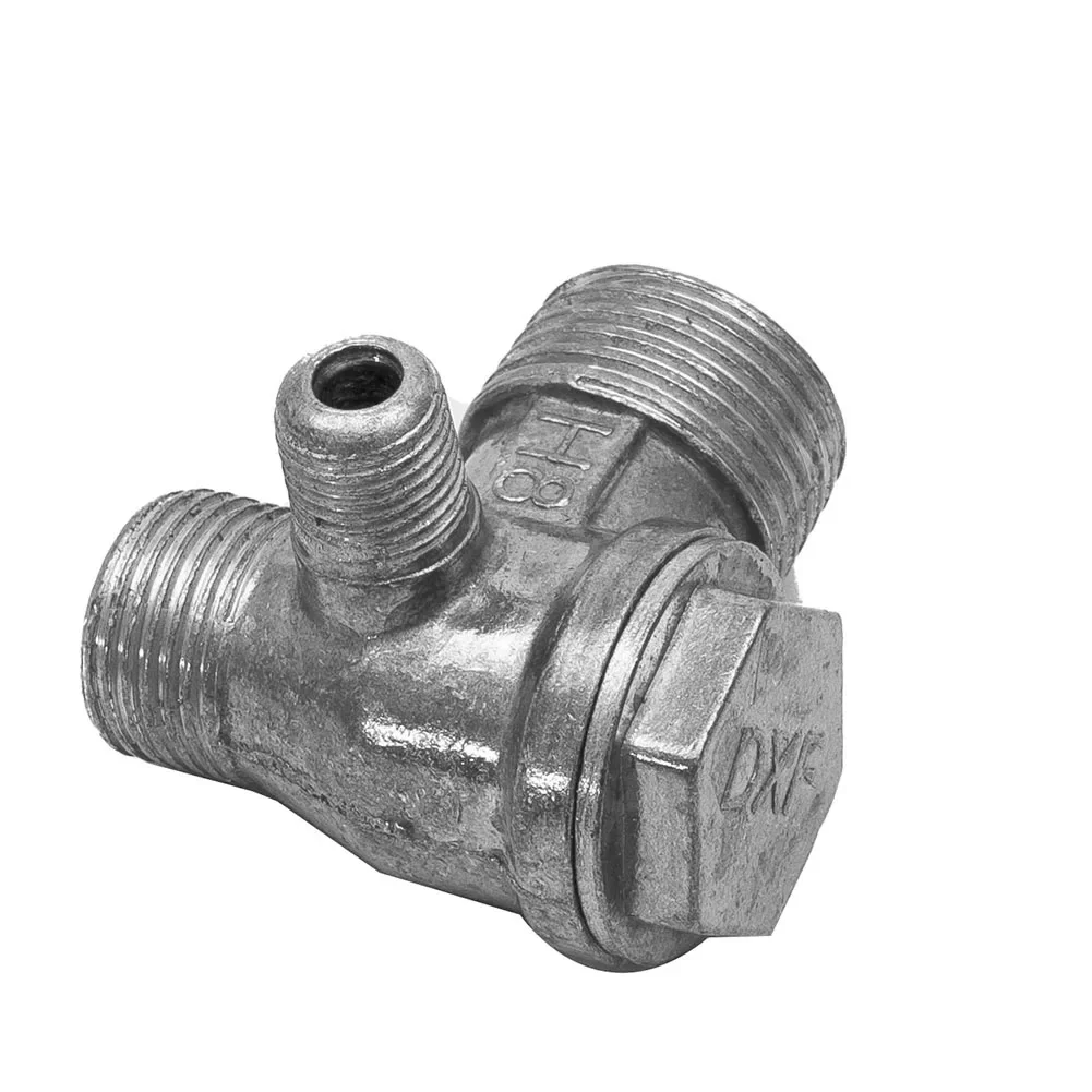 Air Compressor Check Valve 3 Male Thread Connectors Aluminum Alloy For Air Connecting Male Thread Diameter 20/16/10mm 1 Pcs