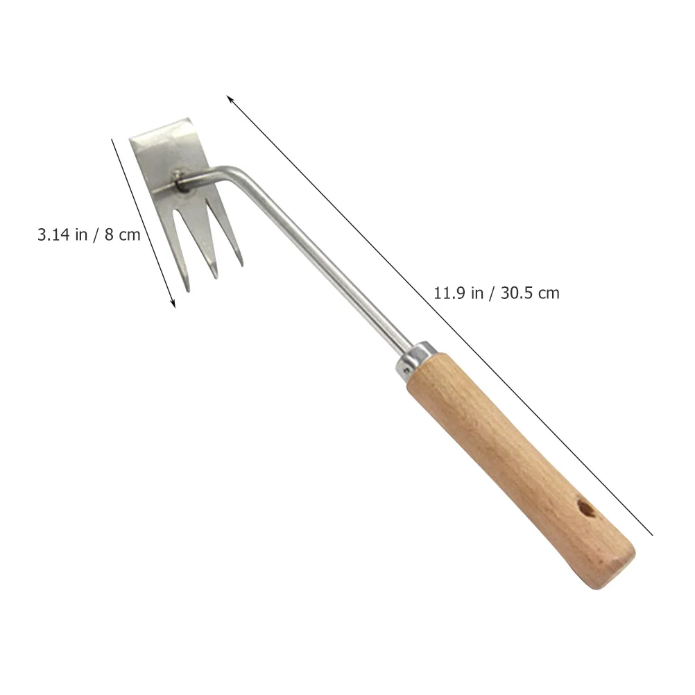 

Weeding Tool Stainless Steel V-Shaped Fork Tip Ergonomic Grip Wear-Resistant Rustproof Hand Weeder Garden Yard Root Lifter