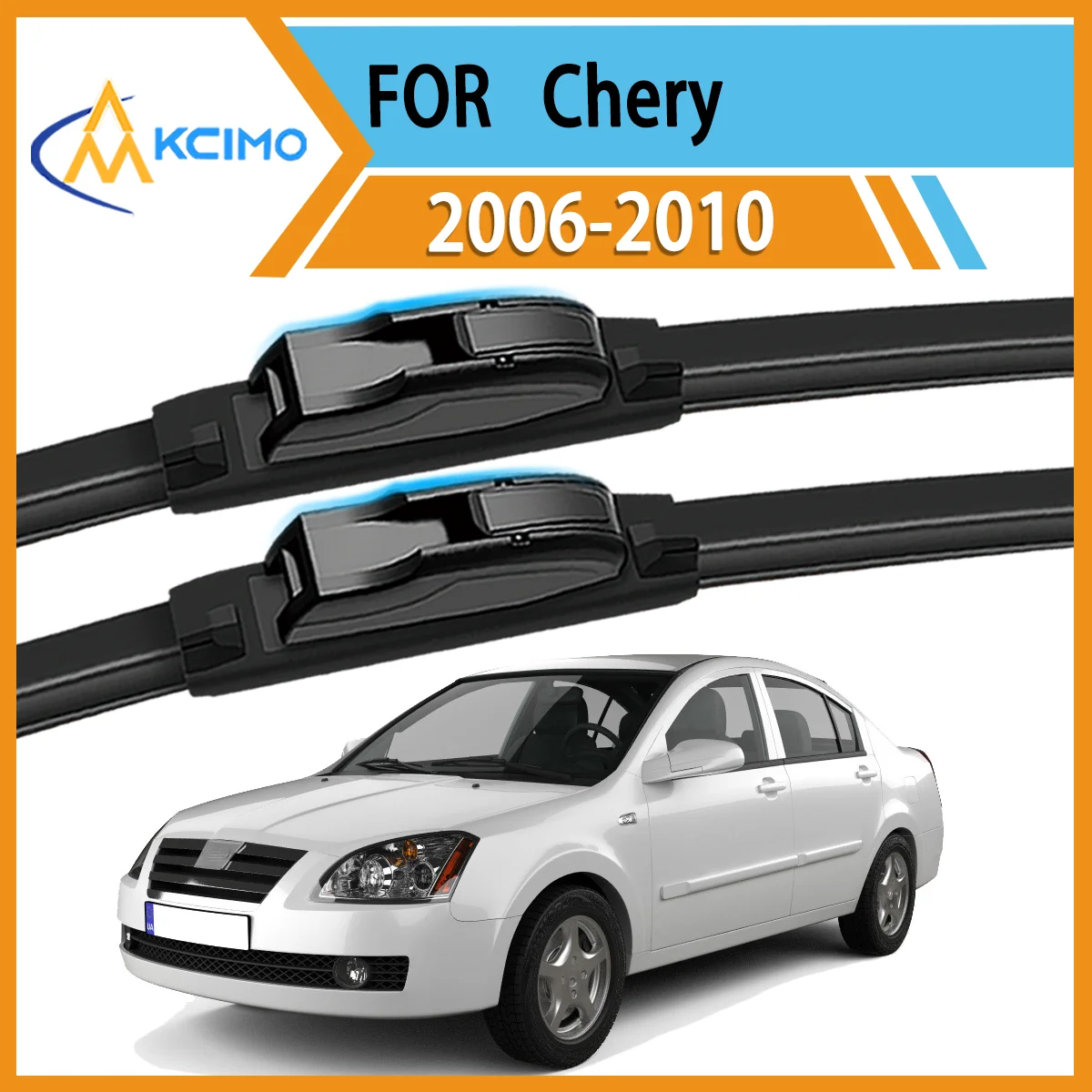 

Premium 2-Pack Wipers For Chery A5 2006-2010 All-Season Performance Reduced Noise & Streaking Enhanced Driver Safety