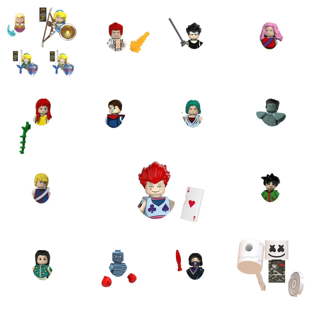 Bloques de Construcción de Películas, Anime Kawaii, Mini Figuras de Acción de Dibujos Animados, Bloques de Ladrillos para Armar, Juguetes DIY, Regalo para Niños