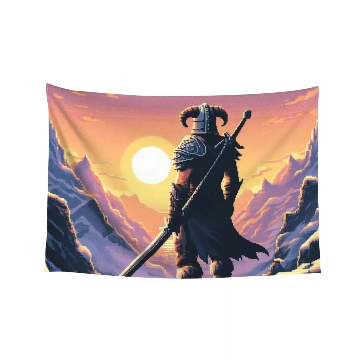 

Skyrim Beautiful Snowy Mountains Pixel Art Tapestry For Bedroom Bedroom Decorations Room Decoration Aesthetic Tapestry
