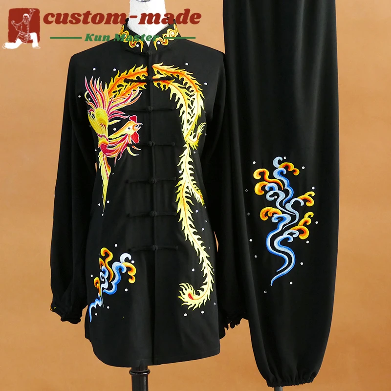 Custom Martial Arts Uniform Embroidered Tai Chi Suit Premium Kung Fu Uniform for Competitions Performances and Daily Wear