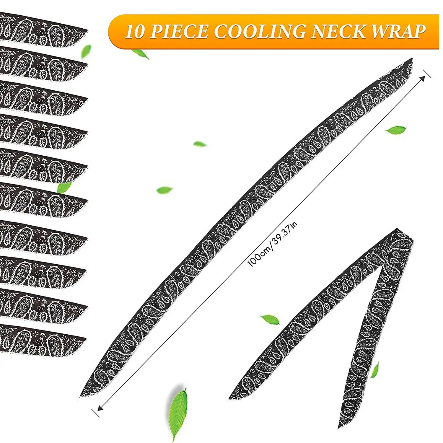 

Quality 10Pcs Ice Cool Scarf Cooling Scarf Neck Wrap Headband Cooling Scarf Instant Chill Neck Scarf Soaked Tie Around Neck