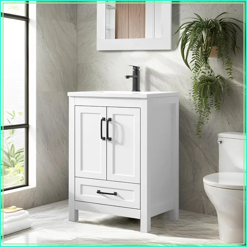 24 inch Wood Bathroom Vanity with Sink Bathroom