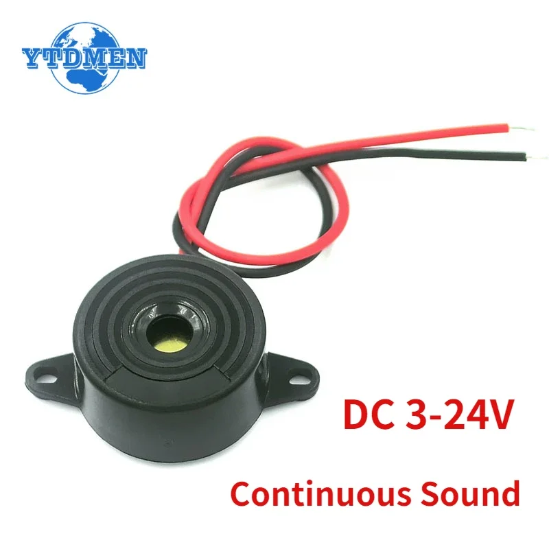 5 uds zumbador de SFM-20B de alto decibelio DC 3-24V zumbador de sonido continuo 2312 zumbador piezoeléctrico activo, para coche Arduino