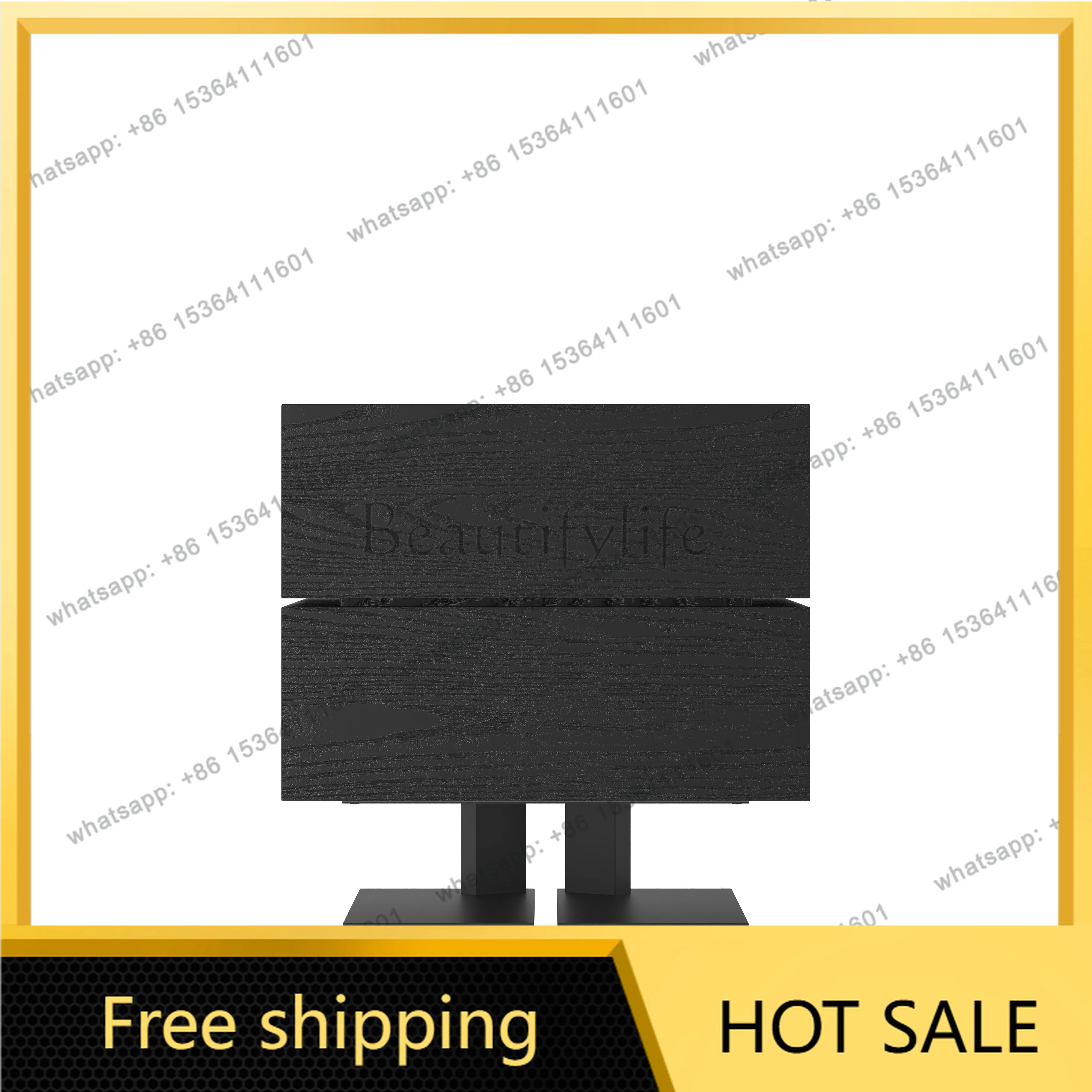 YJ Modern Minimalist Duck‑Inspired Nightstand Black High‑Grade Storage Side Cabinet For Viral Home Bedroom Sofa Living Room