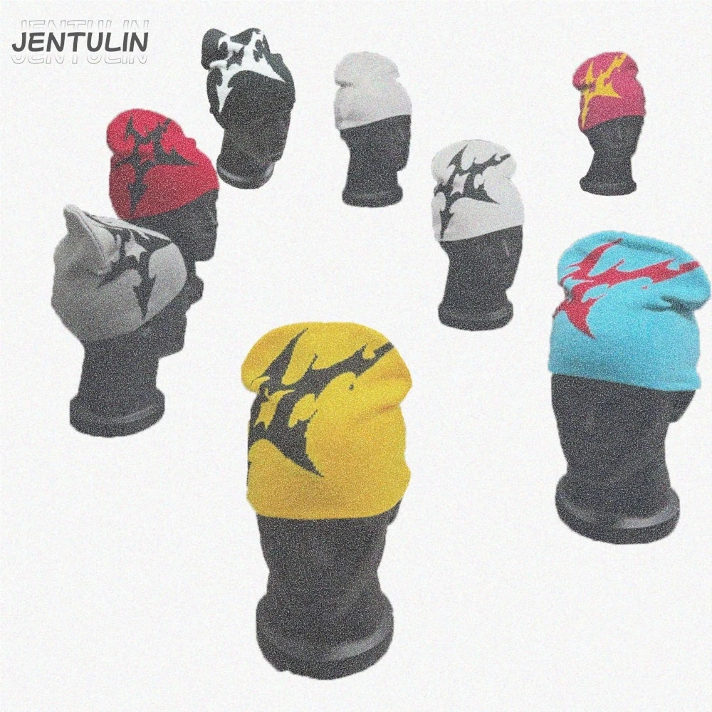 Women Hat Knitting Beanies Goth Star Caps Men Y2k Streetwear