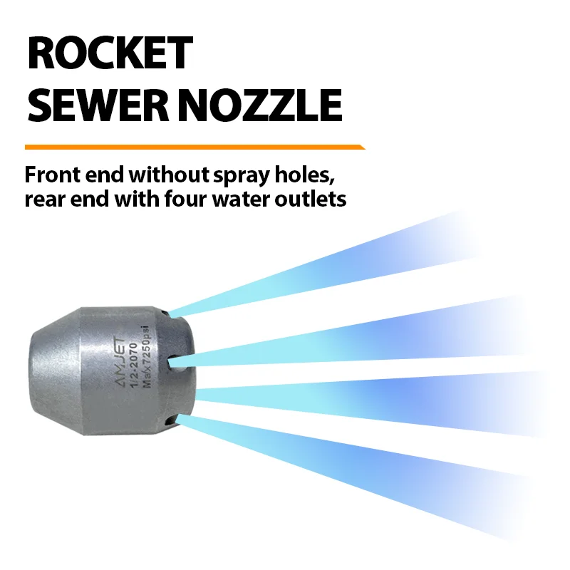 

Thread 1/4'' 3/8" 1/2" Nozzle Sewer Pipe Sewer Jetter Nozzles Sewer Cleaning Tool High-pressure Nozzle