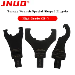 jnuo Torque Wrench ER Shaped Joint Plug-in UM Side Nut 14*18 Torque Spanner Crescent Hook Plug-in