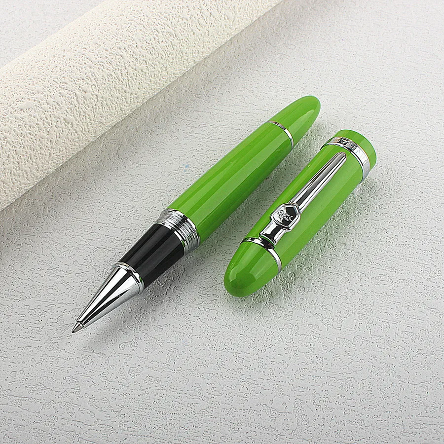 Marca di lusso Jinhao 159 penna a sfera in metallo nero elegante con penne a inchiostro per ufficio regalo Twist Silver forniture