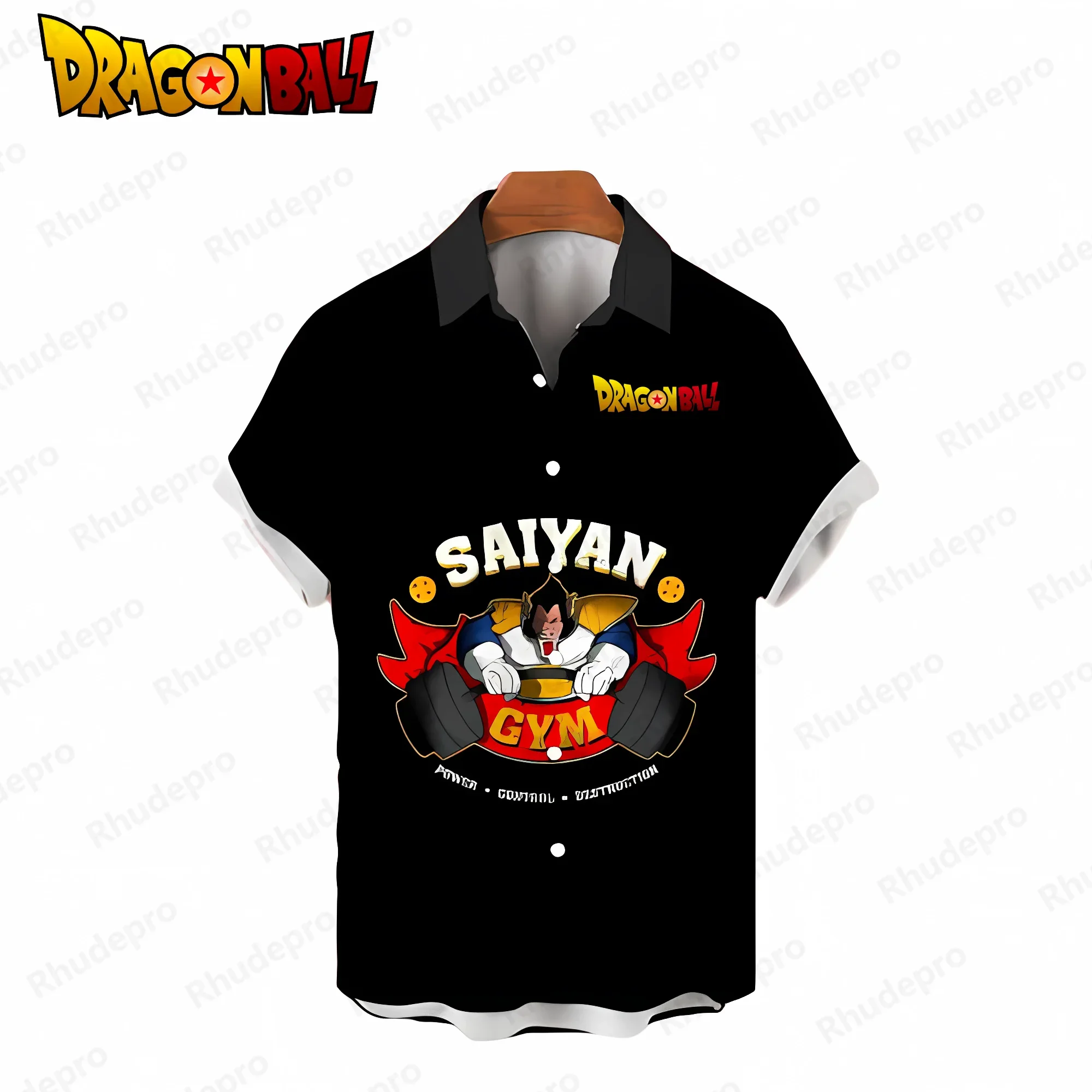 Vegeta Men's Shirts Dragon Ball Z Harajuku Man Clothes Anime Y2k 2024 Japanese Fashion Summer Hawaiian Shirt Top Oversized Goku