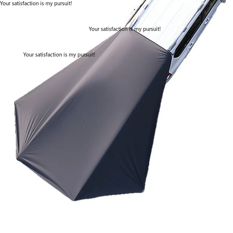 For Self-driving Camping SUV Side Suction Tarp, Silver & Black Coated Sun Protection Awning, Car Rear Tent