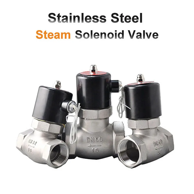 

1/2" 3/4" 1" 2" Normally Closed Steam Solenoid Valve 24V 12V 220V 110V 304 Stainless Steel Solenoid Valves