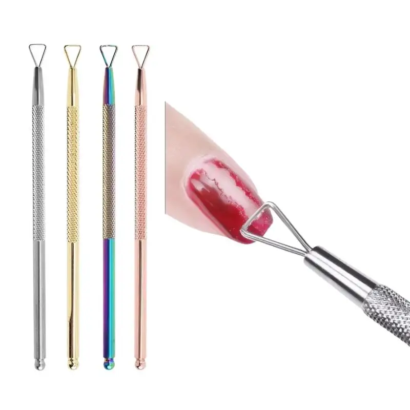 Long Lasting Stainless Steel Gel Nail Remover Tool Corrosion Resistant Nail Scraper Cuticle Pusher for Manicurists
