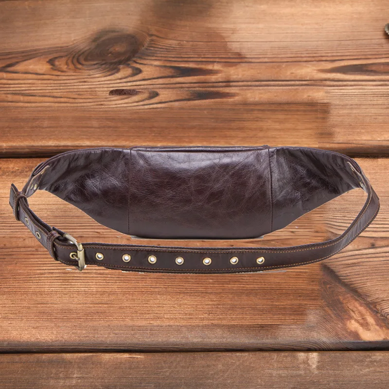 Genuine Leather sports MEN'S waist pack fashion cowhide chest bag multifunction phone belt bag casual shoulder crossbody bag