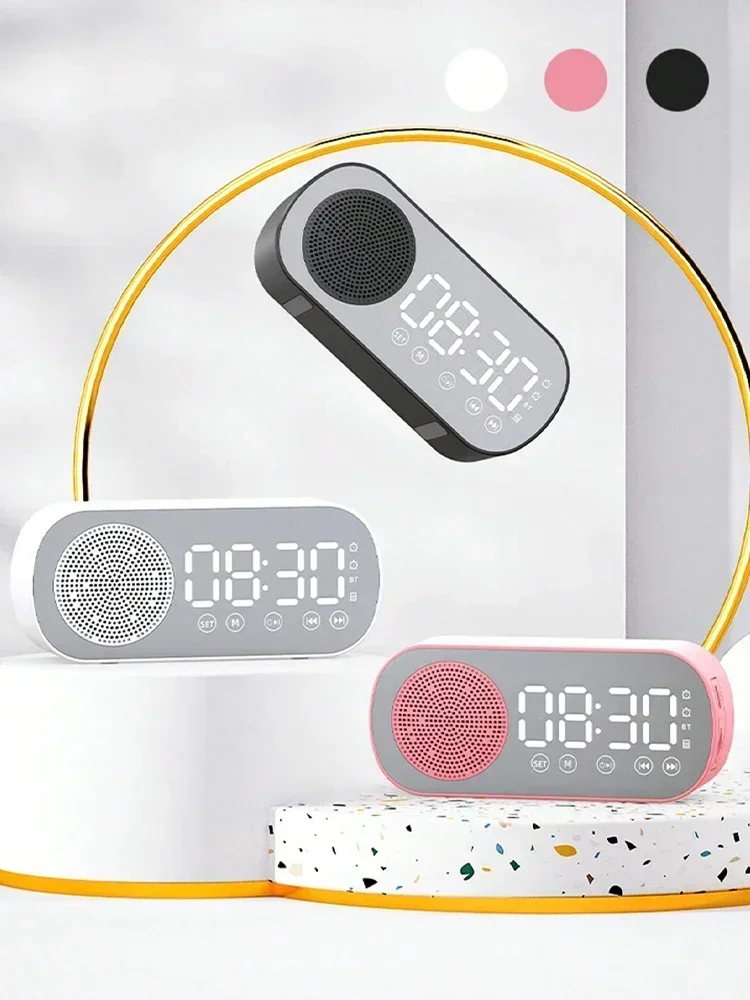 Wireless Smart Alarm Clock bluetooth speaker Speaker Bluetooth Speaker, Multi-functional Loud Subwoofer Clock, Mini AI