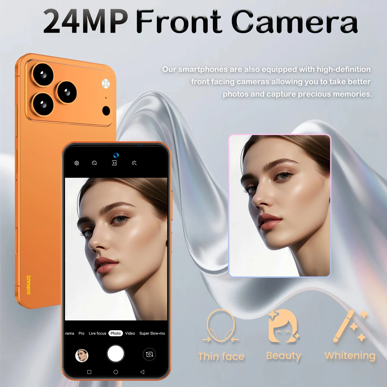 SURGAZE Global Version i17Promax Smartphone 5G Android12 5000mAH 12GB RAM 512GB ROM 6.56Inch 24+48MP 5G Network Mobile Phone