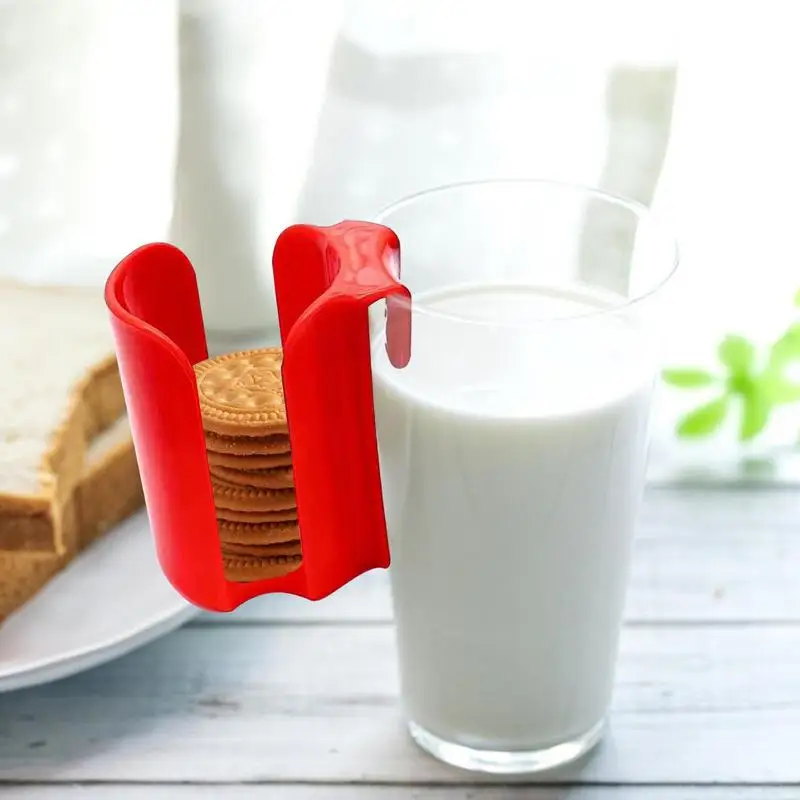 Biscuit Hanger for Drinking Cup Creative Cookie Pocket Snacks Rack mini Hung storage container household Kitchen Accessories