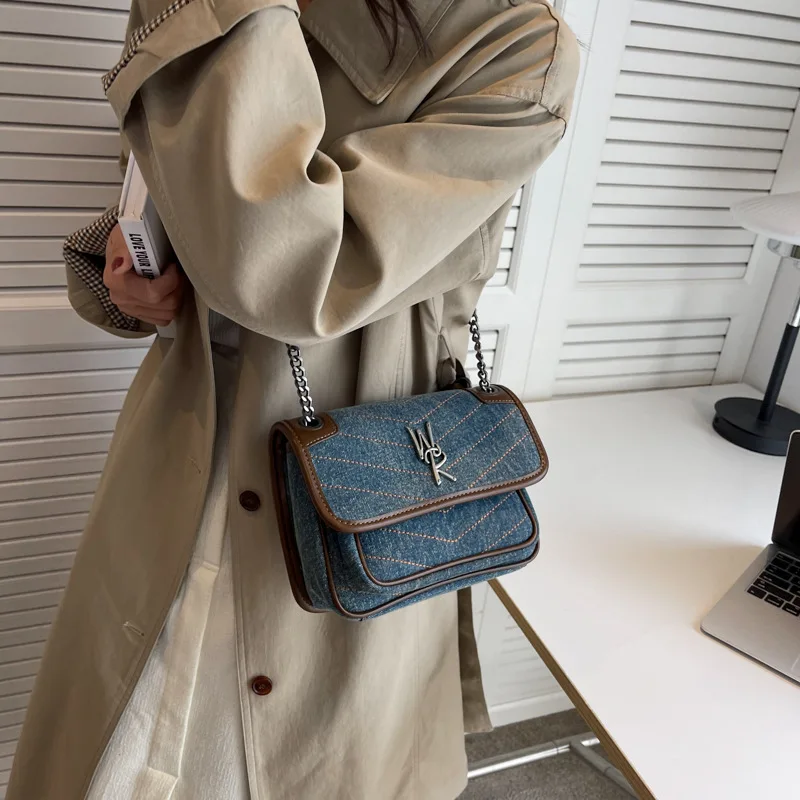 2023 Hot Girl Jean Versatile bolsa Bule Denim Female Shoulder Bag шопер сумка женская handbags for women