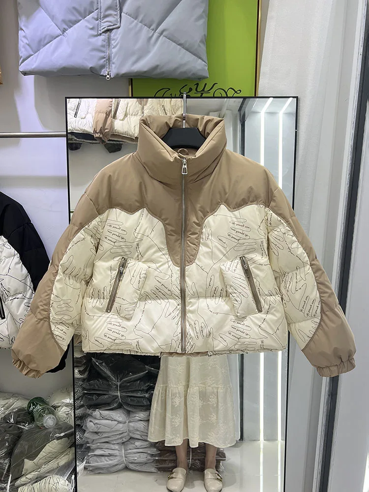 2023 Women\'s White Duck down Jacket New Tide Brand Thickened Down Jacket Korean Version of Puffer Winter Jacket