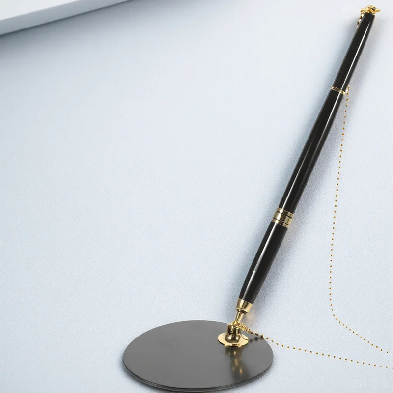 

Security Table Fixed Signature Pen For Check Writing Stainless Steel Rotating Desk Pen Business Accessory Office Stationery