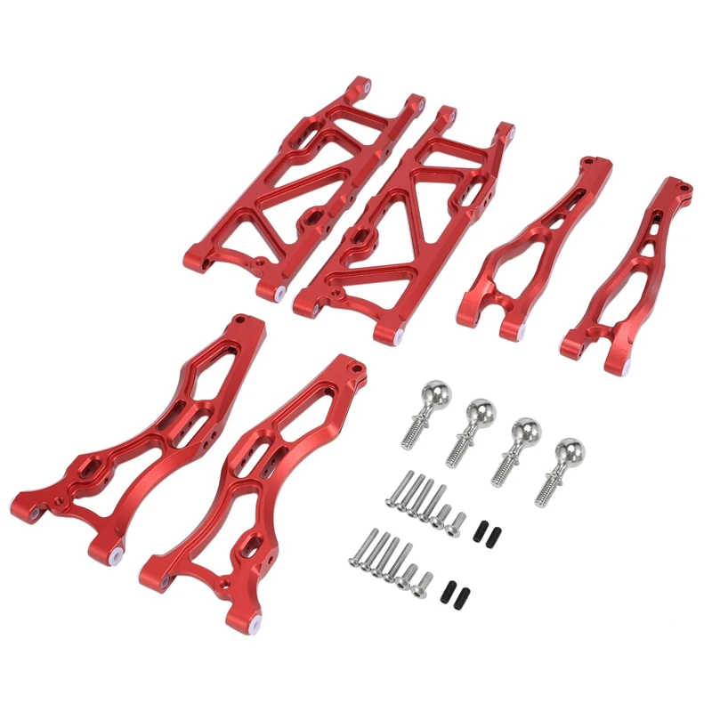 6Pcs Metal Front & Rear Suspension Arm Set For ARRMA 1/8 KRATON Notorious Outcast Talion RC Car Upgrade Parts