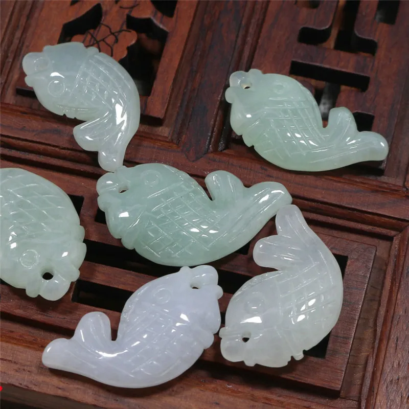 

Children's Baby Accessories Bracelet and Necklace Every YeardiyParts Accessories Myanmar Jade Carved Fish Pendant