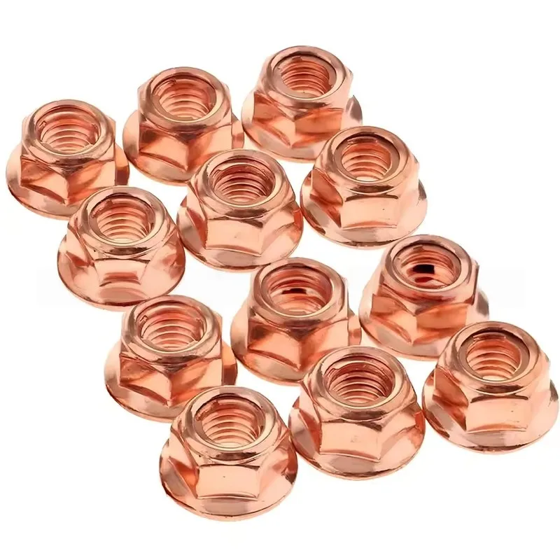 

32 комплекта латунных шестигранных стопорных гаек M8, матовых, устойчивых к коррусам для турбоколлектора автоматической выхлопной системы