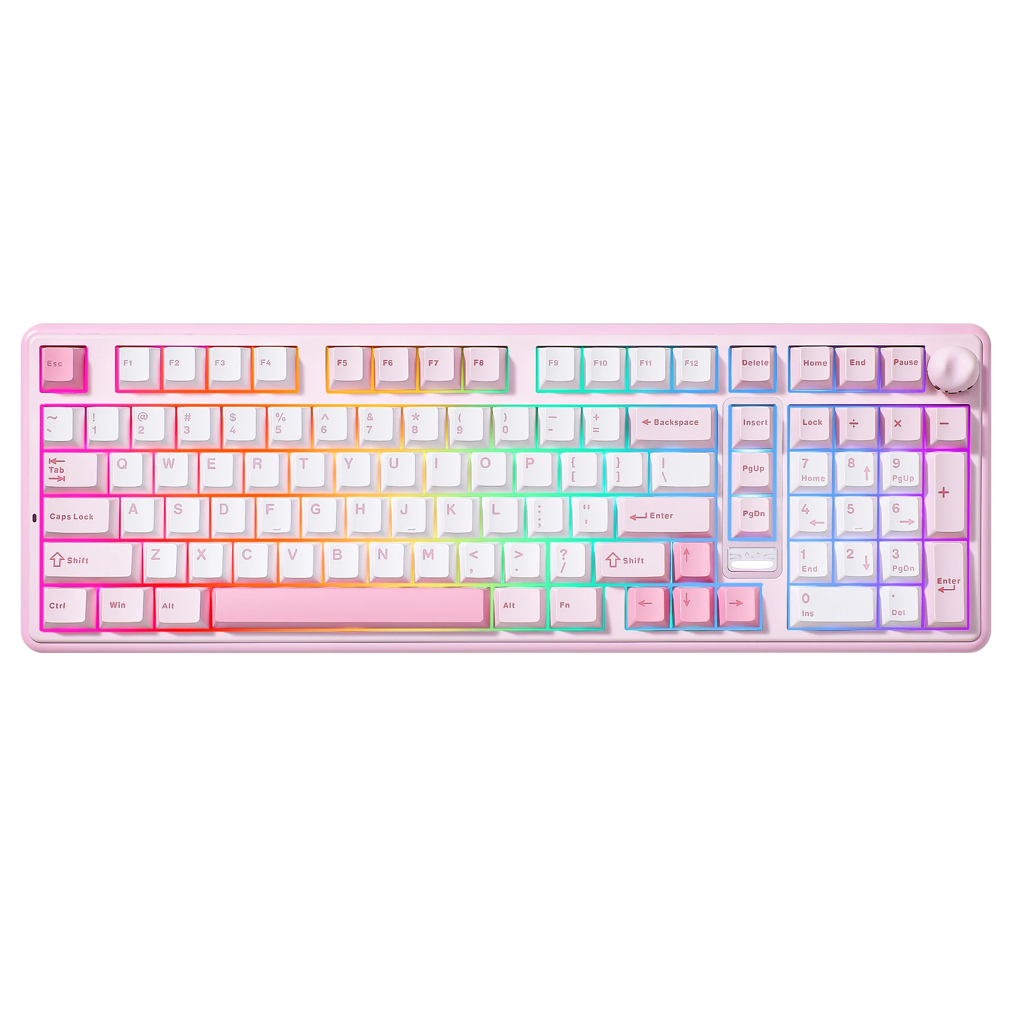 Teclado Mecânico Sem Fio YUNZII B98 PRO QMK/VIA, Teclado Gamer Personalizado com Layout 96%, Teclado RGB Hot-Swap para Win/Mac