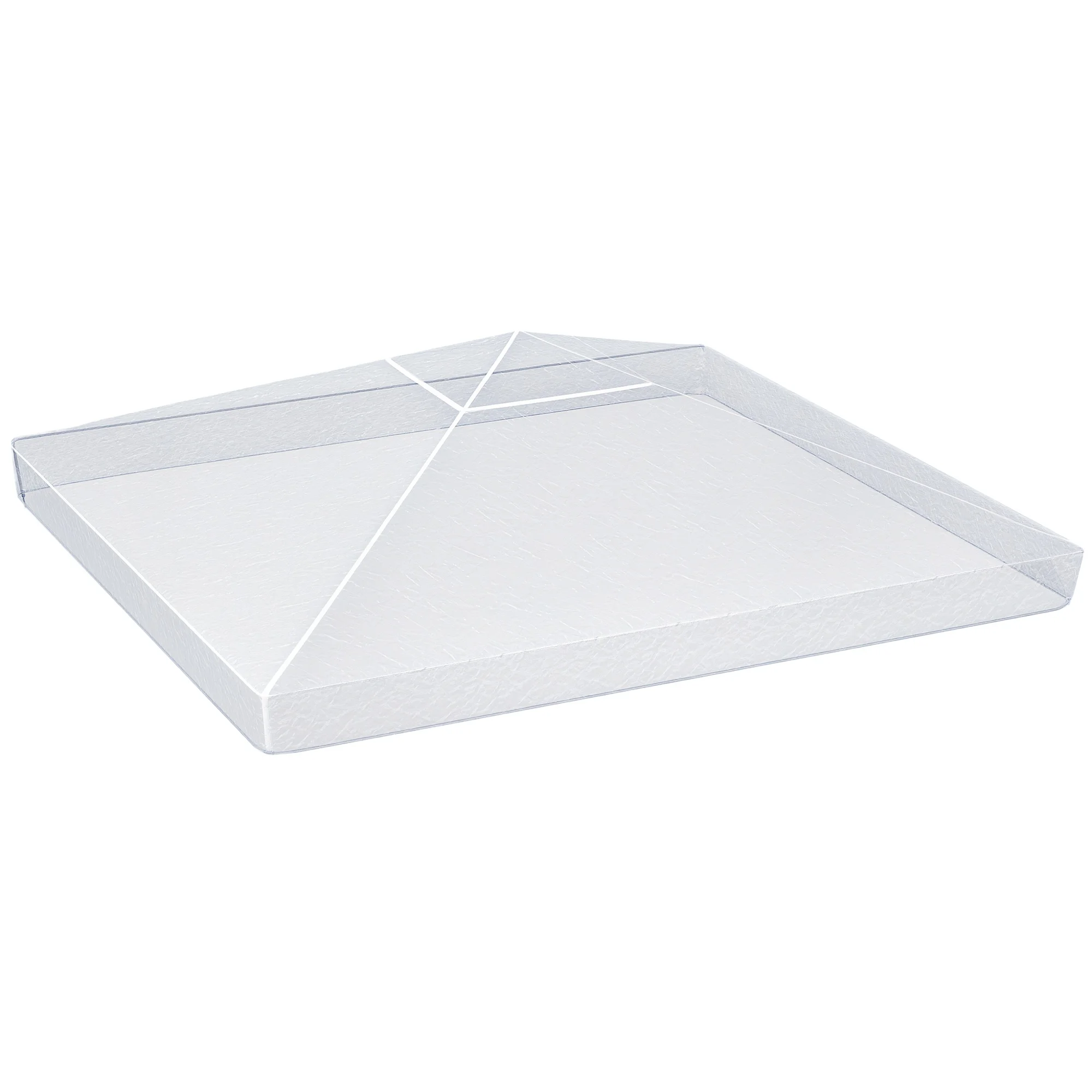 Outsunny Abdeckung Pavillon 3x3m, wasserdicht stabil Winterfest Schutzhaube
