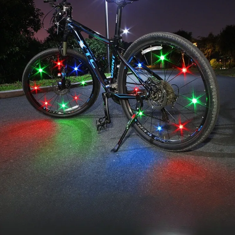 

1PC Colorful Bicycle Wheel Lights with Bright LED Lights for Night Riding Safety and Decoration Button Cell