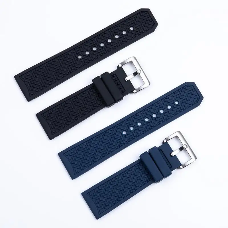 

Soft Rubber Silicone Watch Band Waterproof Wristband For Cartier Strap CALIBRE W7100055/WGCA0010 WSCA0006 Bracelet 23mm 24mm