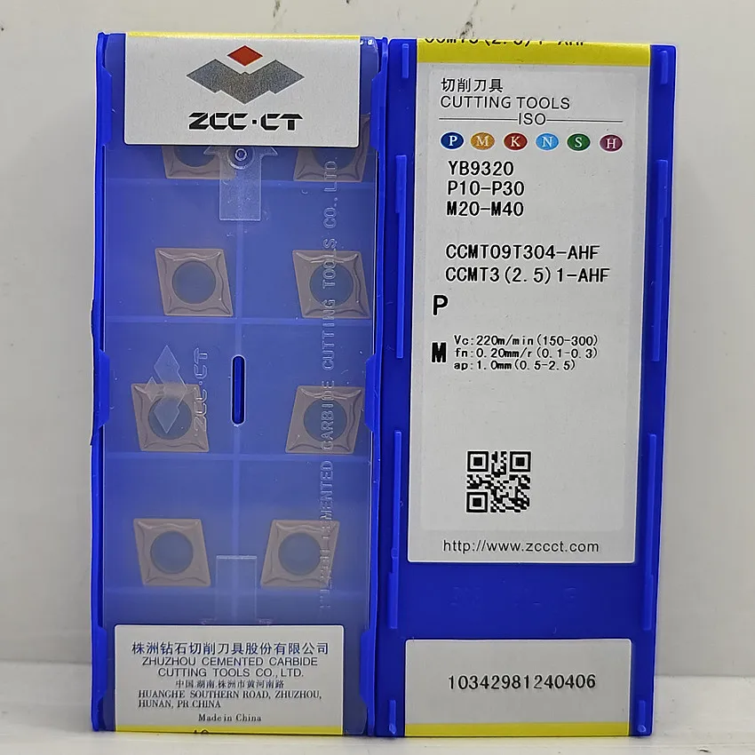 CCMT09T304-AHF YB9320 / CCMT09T308-AHF YB9320 ZCC.CT Tools CNC blade Carbide Inserts Original 10pcs/box