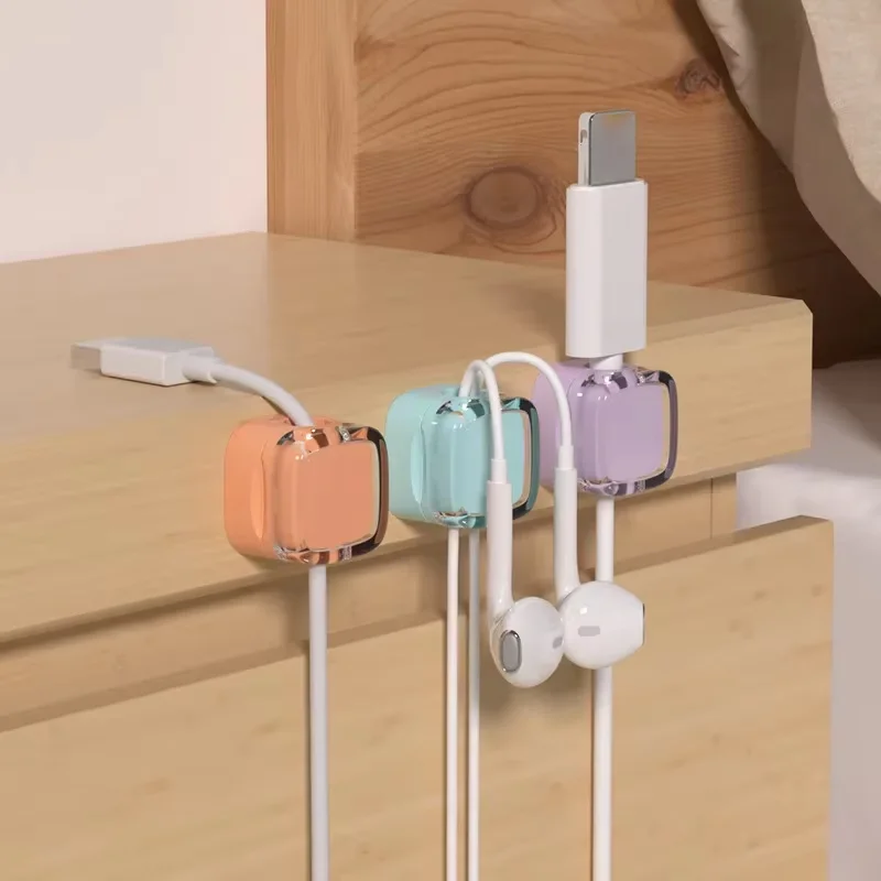 NNBILI 6 Stück magnetische Kabelmanagement-Clips, mehrfarbiger Kabel-Organizer, Schreibtisch- und Wandhaken für Telefongaten und Ladegeräte ﻿ – Detail 12