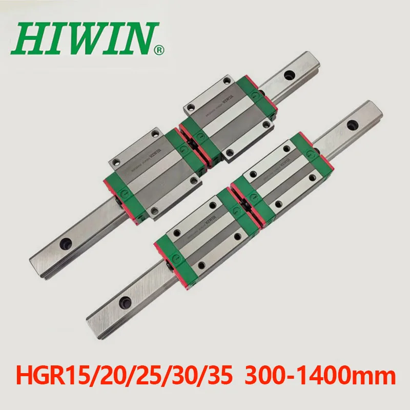 Genuine HIWIN 2Pcs Linear Guide Rail HGR15 HGR20 HGR25 + 4Pcs Blocks Linear Actuator for CNC Part XYZ Axis Router 3D Printer