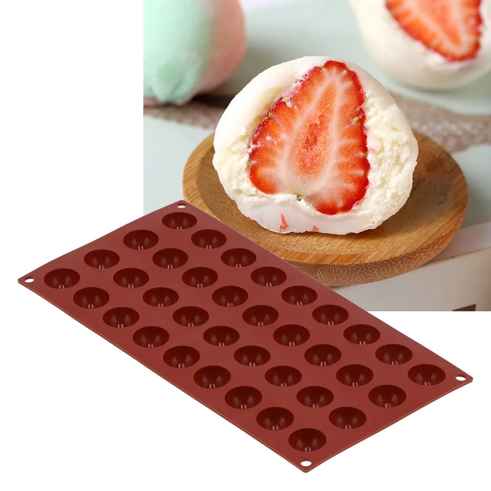 6 Cavity Hemisphere Silicone Mold 36 Cavity Silicone Dome Chocolate Mold Round Dome Shape Thickened Muffin Cake Mold