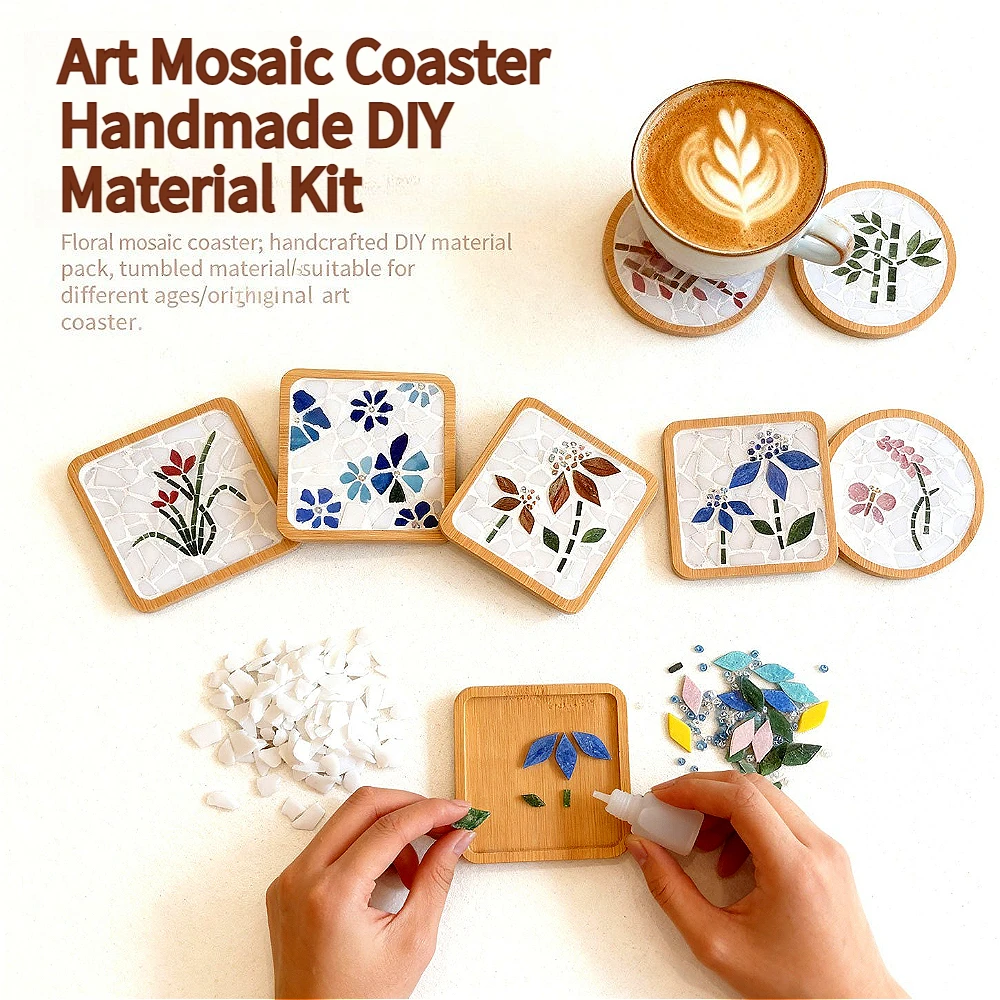 Art Craft Cup - DIY Mosaic Coaster Material Kit, Creative