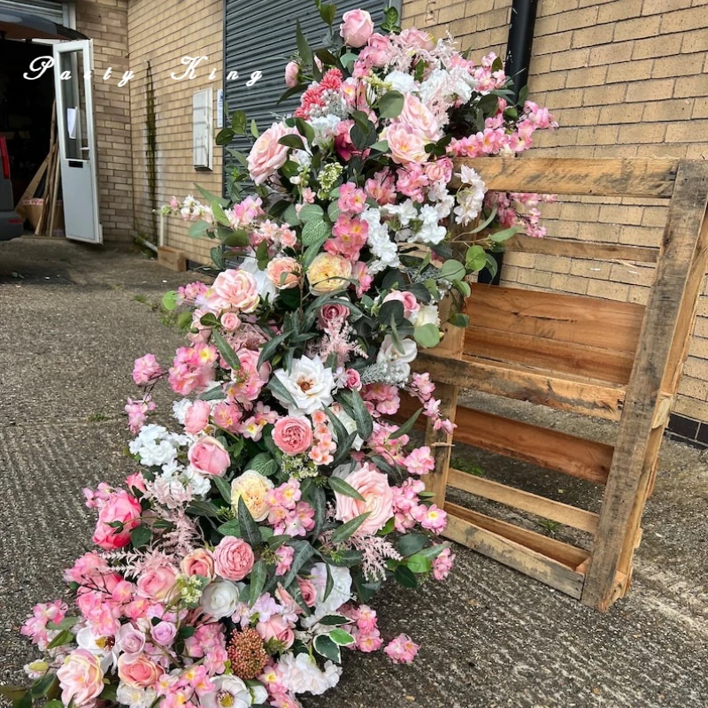 

Розовые искусственные цветы, свадебные украшения, аксессуары для домашнего декора, цветочные дорожки, сценический набор, центральная часть для украшения стола