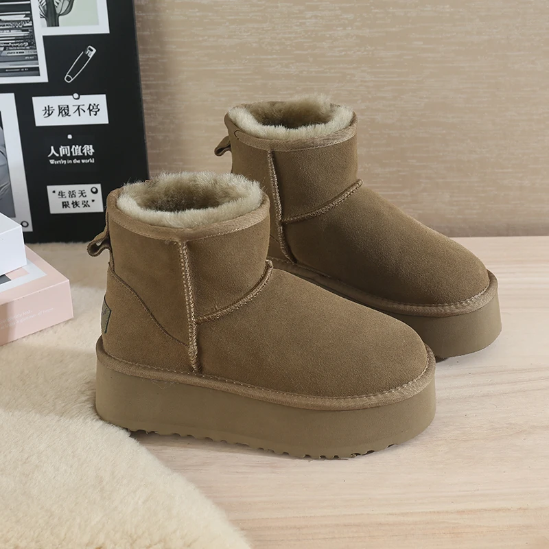 عروض الجمعة السوداء: أحذية ثلج مريحة للرجال، فرو صناعي ومقاومة للماء، مقاومة للانزلاق لسوق عيد الميلاد والمشي العائلي #1