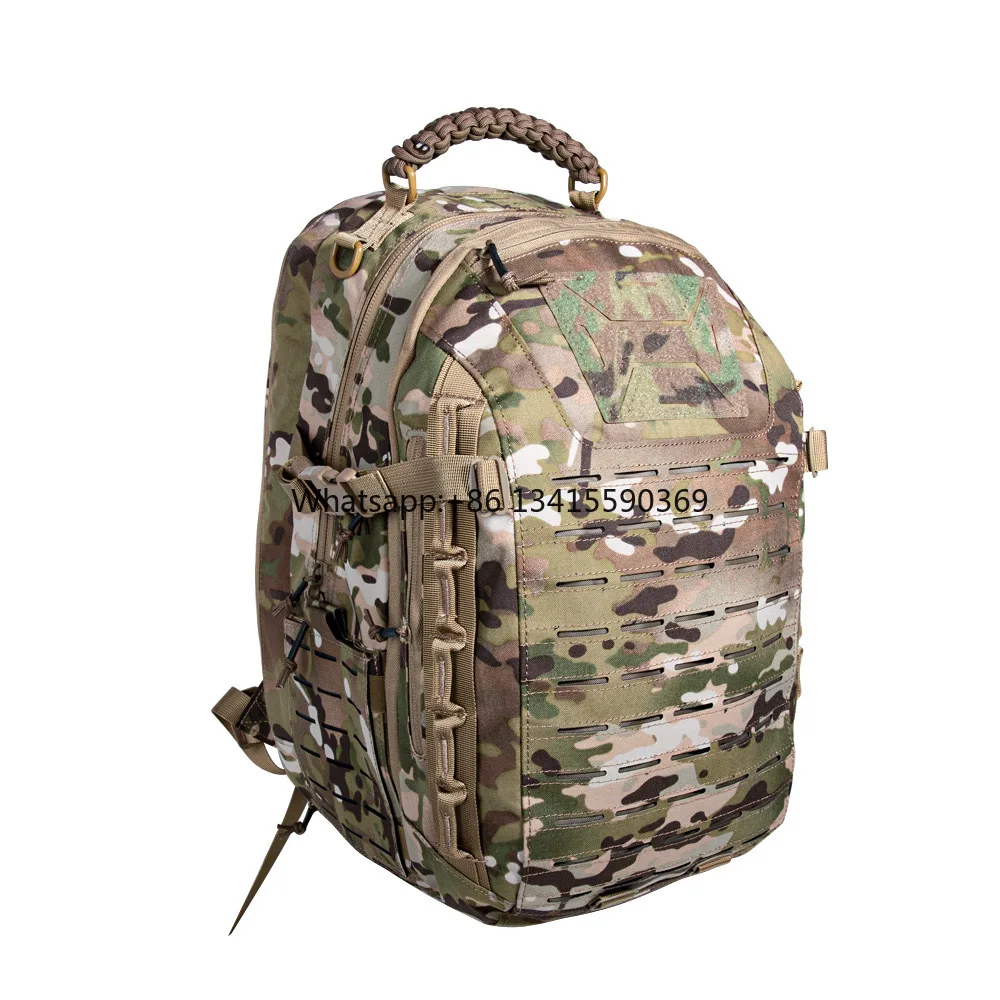 حقيبة ظهر مقاومة للماء من النايلون بسعة كبيرة للرياضات الخارجية ومغامرات التخييم والسفر التكتيكي مع ميزة ناعمة