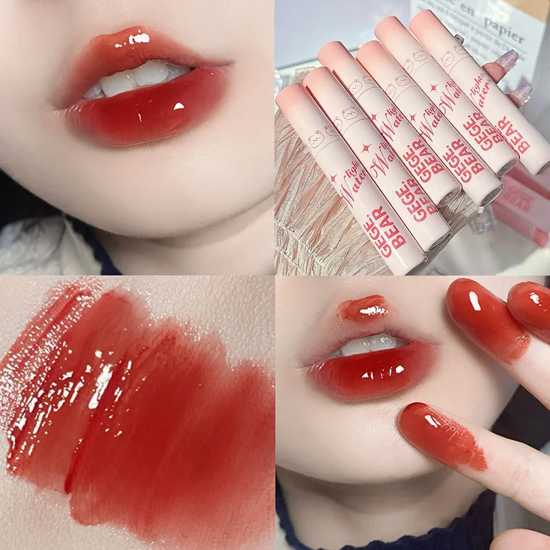 Bálsamo labial de congelación, brillo de labios de 1/3/5 piezas, mejora la belleza Natural, esmalte de labios duradero, cosmético de moda, lápiz labial de fresa de cristal